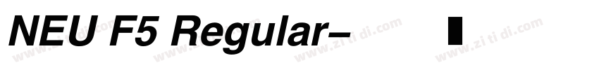 NEU F5 Regular字体转换